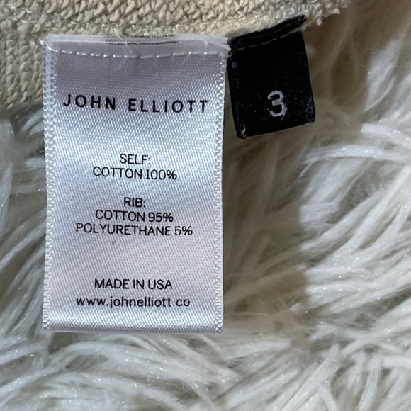 John Elliot Men's Pullover Hoodie Tan - 3 (Large) - Picture 4 of 4